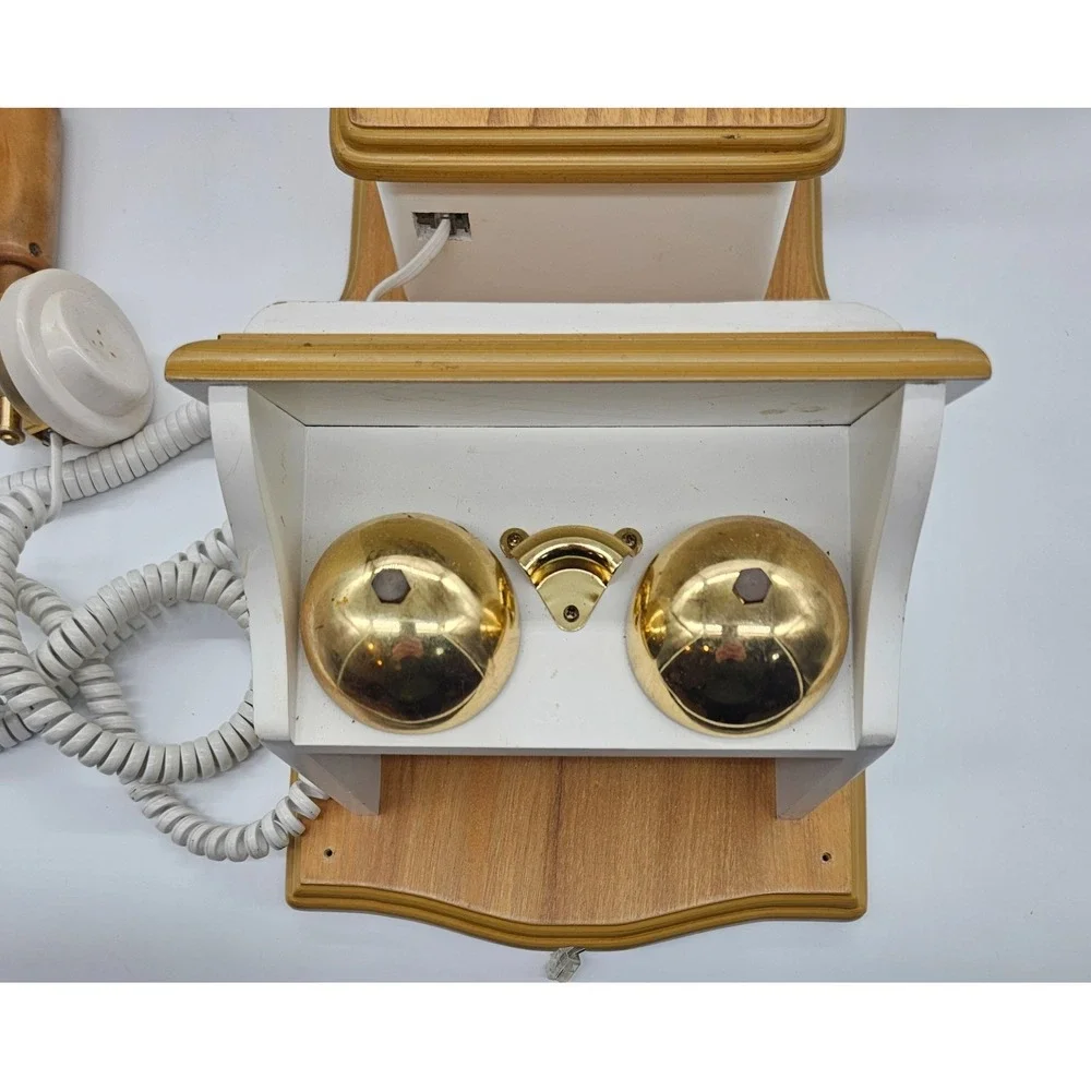 Thomas Collector Edition 1919 Wood Wall Telephone Antique Style Push Button Dial